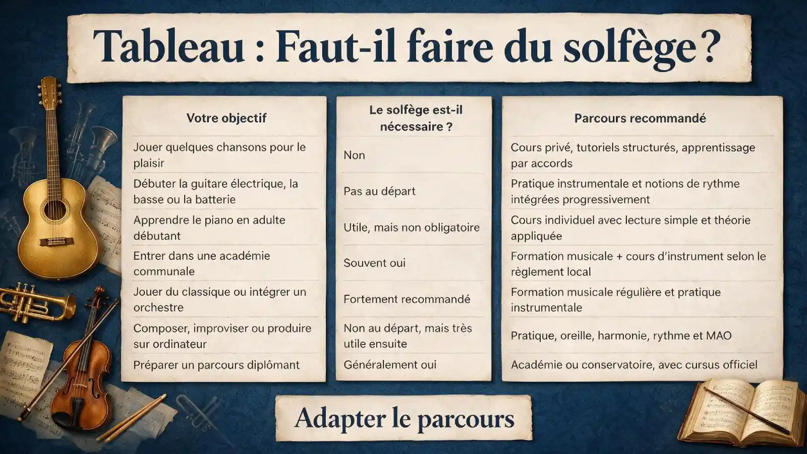 Quel choix selon votre objectif ?